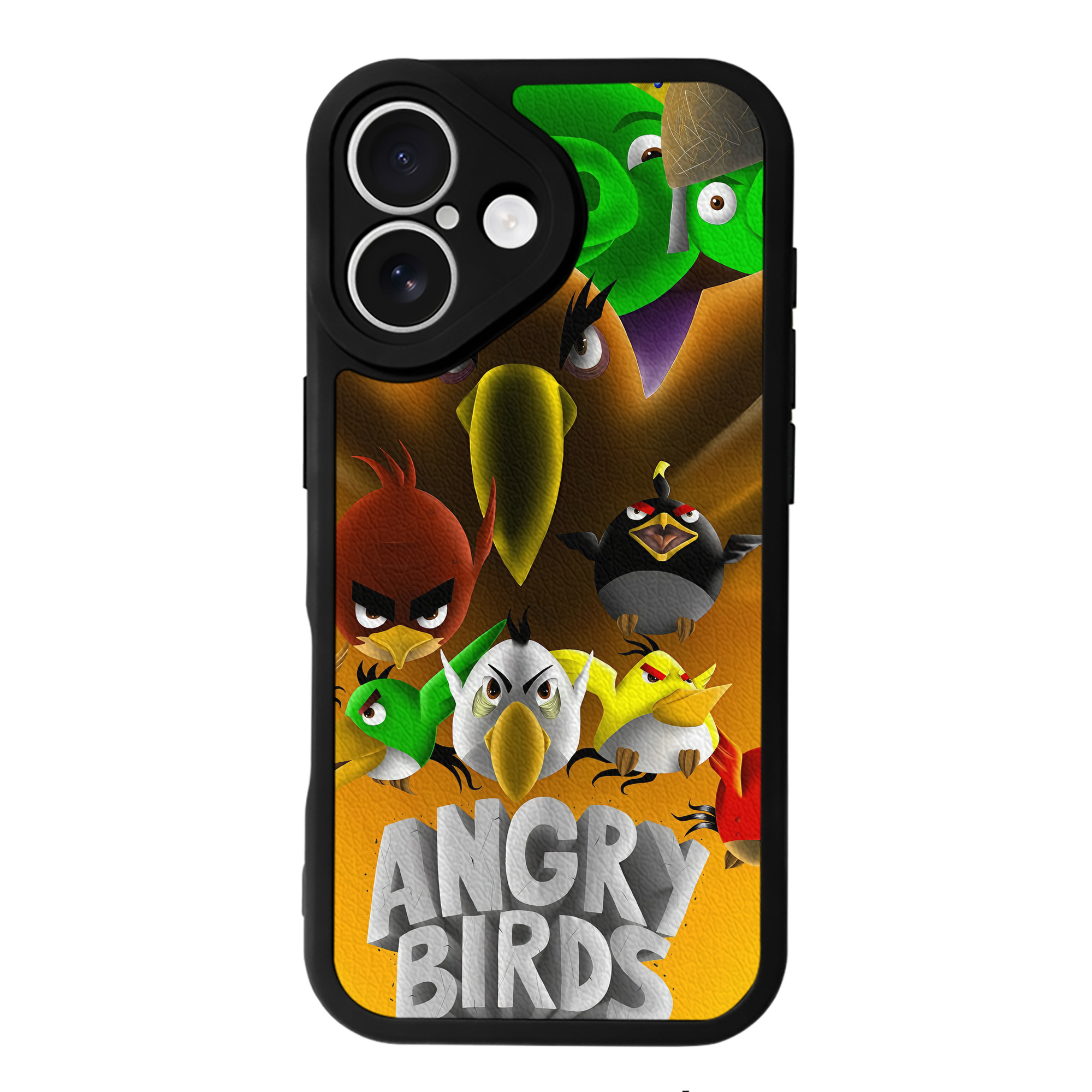 （画像用） Angry Birds アングリーバード 【iPhone 16シリーズ対応】シリコンスマホケース（レザー調） 材質：シリコン